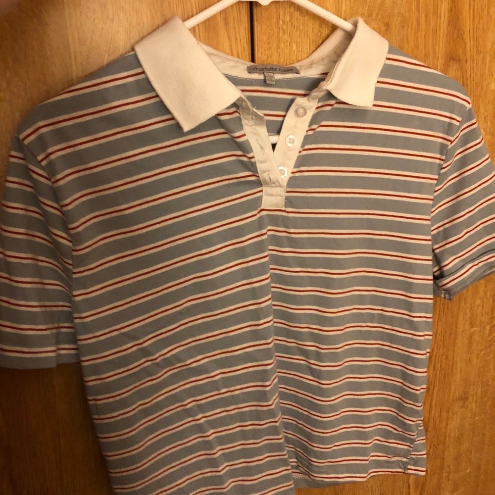Charlotte Russe Polo Crop Top